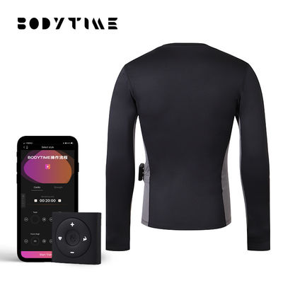 Ukuran SMLXLXXL Mens Fitness Clothing Gym Wear Tops Menggunakan Teknologi EMS